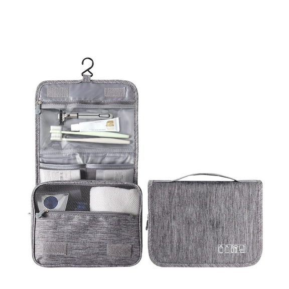 Qiweii Hook Design Wash Bag Portable Cosmetic Pouch for Travel and Bathroom