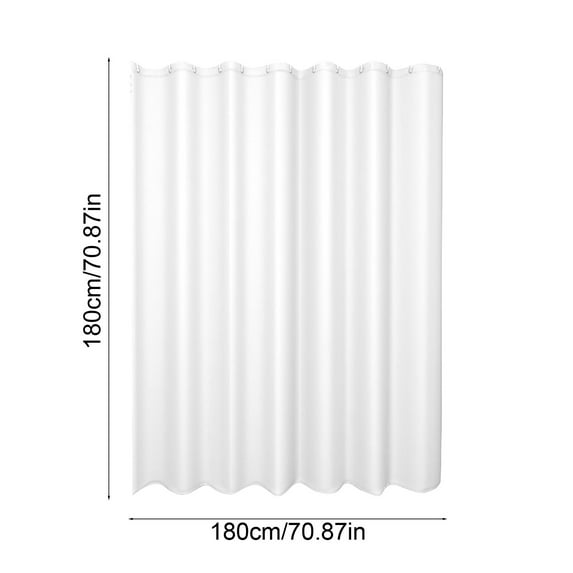 Qiweii No Hook Hotel Cloth Shower Curtain Microfiber - Waterproof Soft Washable Fabric Shower Curtain or Liner with Magnets, Solid Color, Standard Size No Drill and Mildews Proof