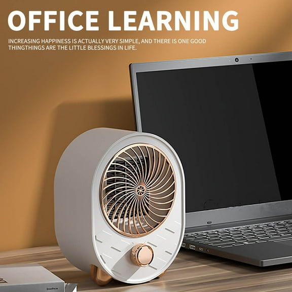 Qiweii Household Vertical PTC Heating Fan Desktop Space Heater Fast Heating Energy-Saving with Tip-Over Power Off Portable for Home Office