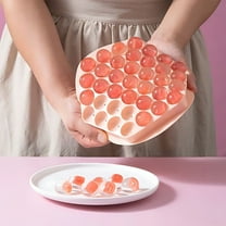 Qiweii Ice Cube Tray with Lid and Bin – Round Ice Cube Trays for Freezer, BPA-Free Food-Grade Ice Mold, Stackable Ice Ball Maker