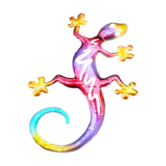 Qiweii Iron Hollowed Out Lizard Wall Hanging In Stock Home Metal Craft Colorful Gecko Wall Decoration,Colorful Iron Lizard Hollow Wall Decor