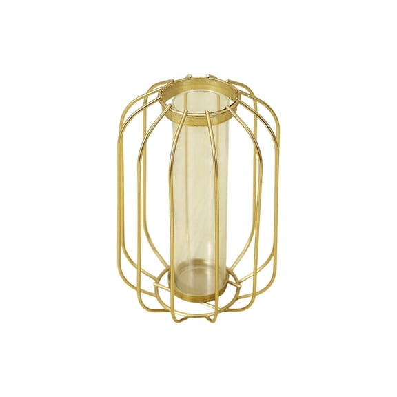 Qiweii Iron Lantern Flower Vaseļ¼Decorative Candle Holder and Flower Container