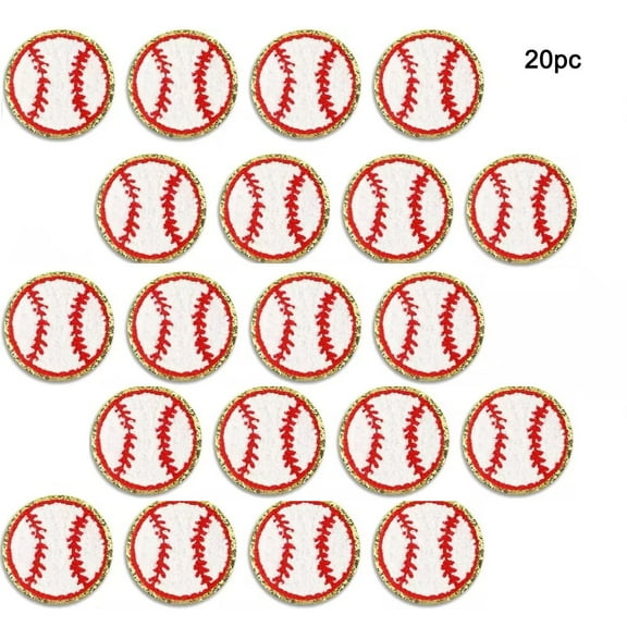 Qiweii Iron On Baseball Patch Set，Decorative Emblem for Clothing and Hat