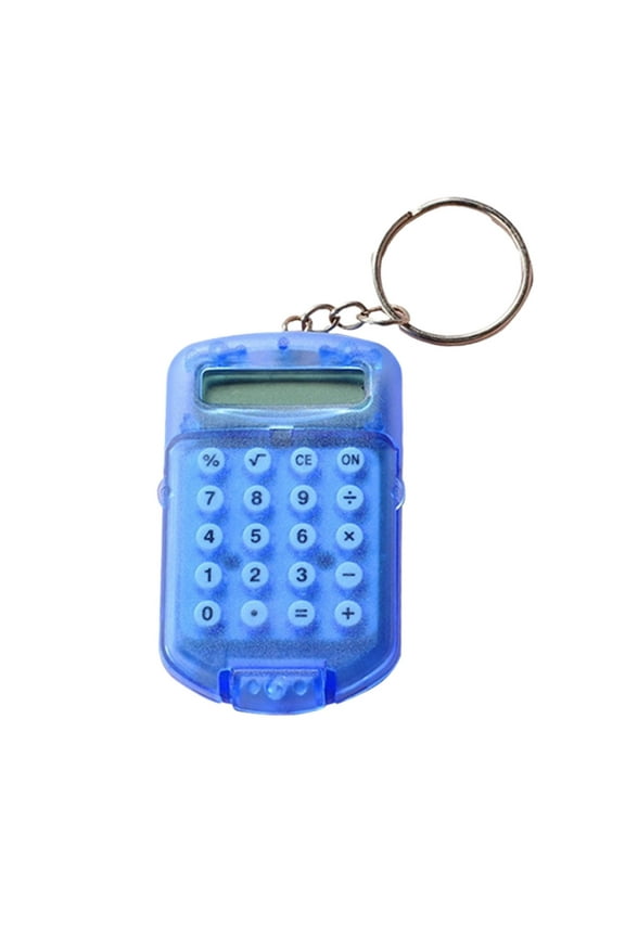 Keychain Calculator, Mini Electronic Digital Calculator with LCD Display, Portable Office Calculator Keyring for Desk, School, Shopping, Travel, and Business Use