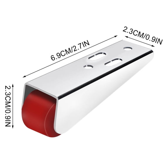 Qiweii Long Door Bracket With Rotating Casters Heavy Duty Door Support Bracket Movable Caster Bracket For Home Door Installation