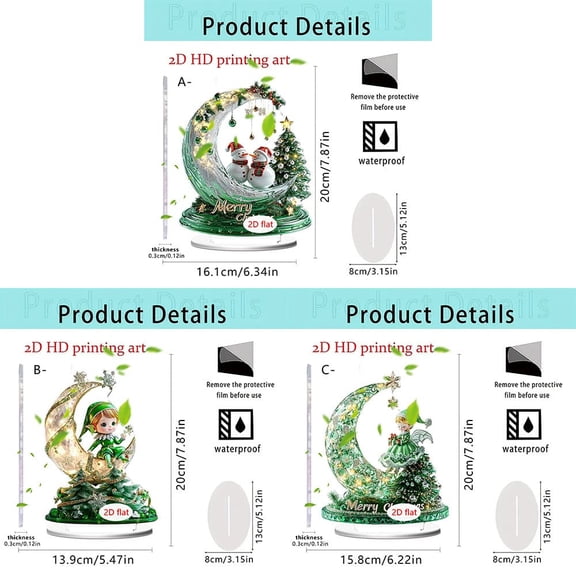 Qiweii Magical Elf Shaped Acrylic Ornament,Cute Figurine for Home Desktop and Fantasy Decor,Home Accessory