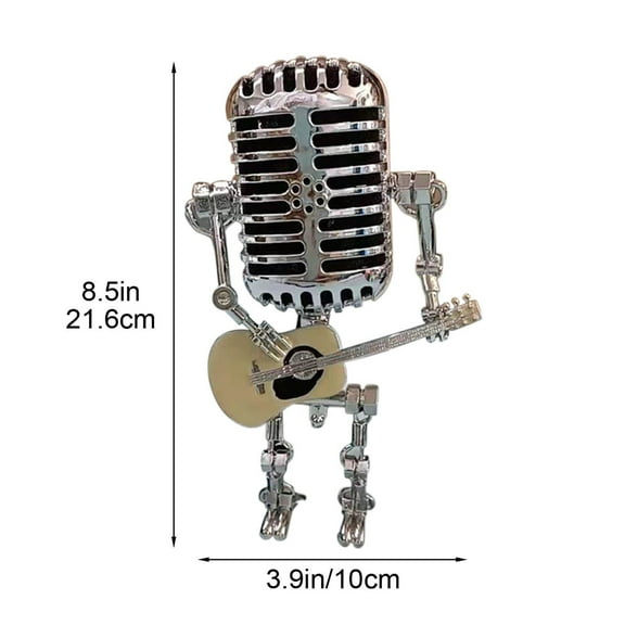 Qiweii Microphone Robot Desk Lamp,Creative Decorative Lighting for Home