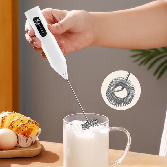 Qiweii Mini Electric Milk Frother for Coffee，Portable Stirrer for Foam Making and Beverage Mixing
