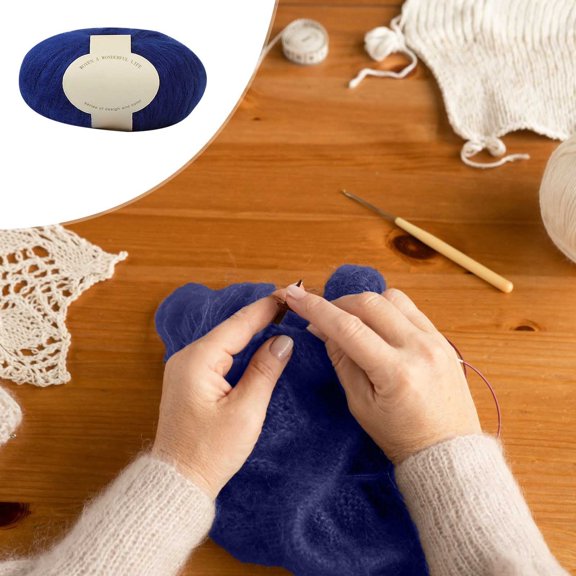 Qiweii Mohair Hand-Crocheted Fine Wool Baby Scarf Hat Sweater Soft Skin-Friendly For Daily Wear