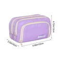 thumbnail image 1 of Qiweii Multilayer Large Pencil Pouch Big Pencil Case Big Capacity Aesthetic Pen Cosmetic Bag Pen Stationery Organizer Simple, College Office Home Travel Storage Bag, 1 of 6