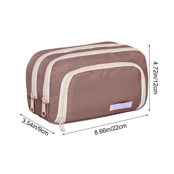 Qiweii Multilayer Large Pencil Pouch Big Pencil Case Big Capacity Aesthetic Pen Cosmetic Bag Pen Stationery Organizer Simple, College Office Home Travel Storage Bag