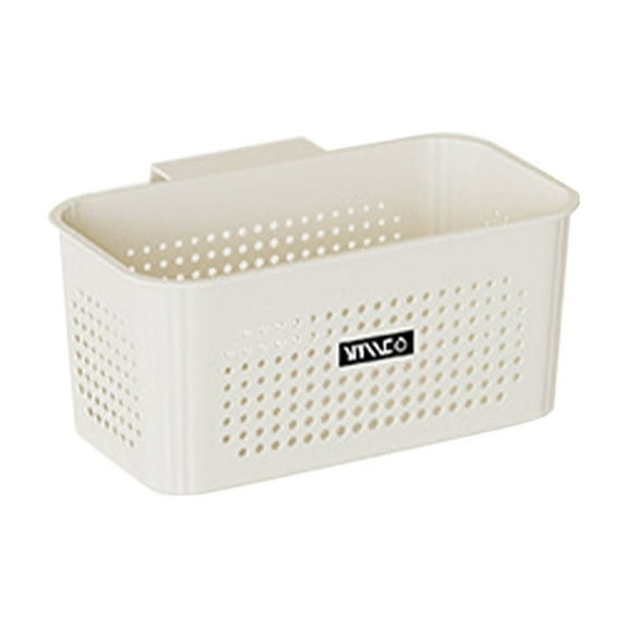 Qiweii Multipurpose Plastic Laundry Storage Basket Compact Organizer for Clothes Towels Small Items Home Bathroom Bedroom Dormitory Space-Saving