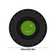 thumbnail image 1 of Qiweii Music Record Black Round Area Rug for Bedroom Bathroom Living Room Study Playing,Non-Slip Floor Mat Carpet Home Decor Rugs, 3' Diameter, 1 of 6