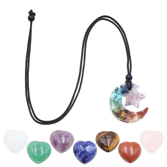 Qiweii Natural Crystal Chip Set Seven Color Mix, Healing Stone Collection for Home Decor and Craft