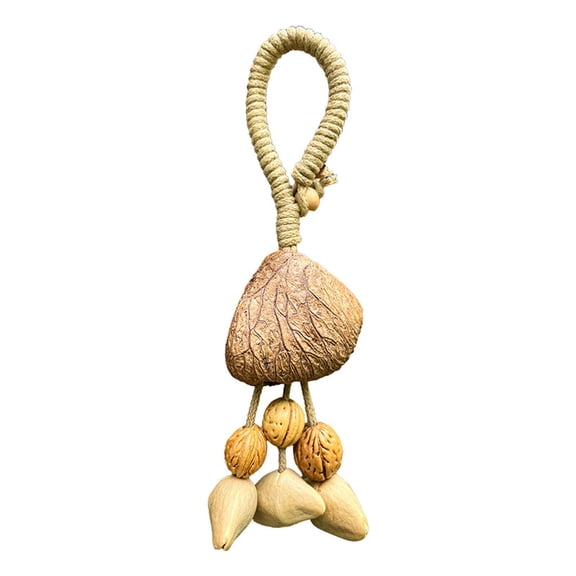 Qiweii Natural Healing Bell Nut Shell Percussion Instrument,Meditation Sound Therapy Musical Accessory,Handmade Rhythm Instrument