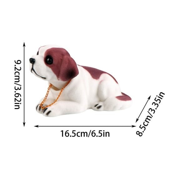 Qiweii Nodding Dog Car Ornament Cute Resin Shaking Head Doll Decorative Figurine For Car Interior Dashboard Festive Home Decor