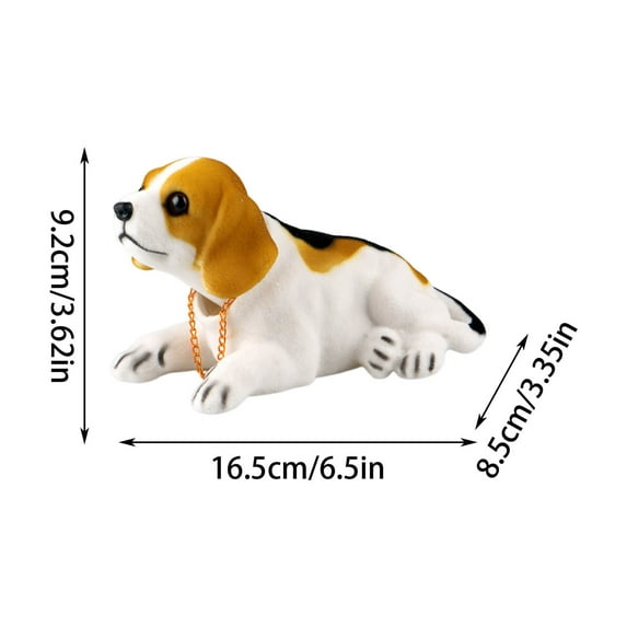 Qiweii Nodding Dog Car Ornament Cute Resin Shaking Head Doll Decorative Figurine For Car Interior Dashboard Festive Home Decor