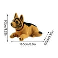 thumbnail image 1 of Qiweii Nodding Dog Car Ornament Cute Resin Shaking Head Doll Decorative Figurine For Car Interior Dashboard Festive Home Decor, 1 of 6