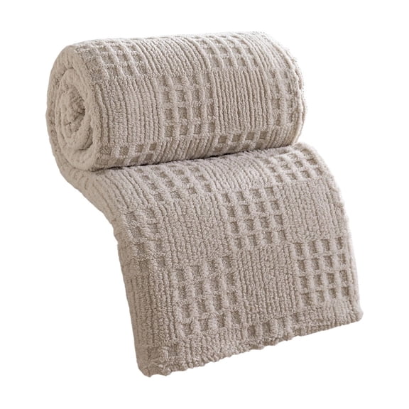 Qiweii Oversized Waffle Weave Textured Throw Blanket,Extra Large Multi Purpose Blanket,Cozy Couch Bed Nap Blanket