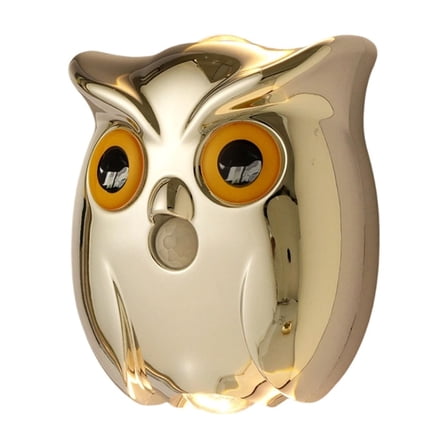 Qiweii Owl Shaped Motion Sensor Night Light，Wireless Magnetic Dimmable Wall Lamp for Home Decor and Lighting