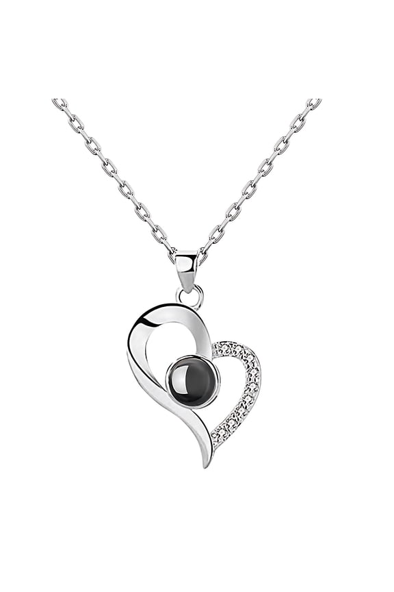 Personalized Custom Heart Projection Necklace,Custom Necklace with Heart Projection