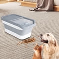 thumbnail image 1 of Qiweii Pet Food Storage Containers, Collapsible Dog Food Storage Container with Sliding Transparent Lid, Airtight Bucket for Dogs/Cats 12-15 Kg Airtight With Hinged Lid Wheels, 1 of 6