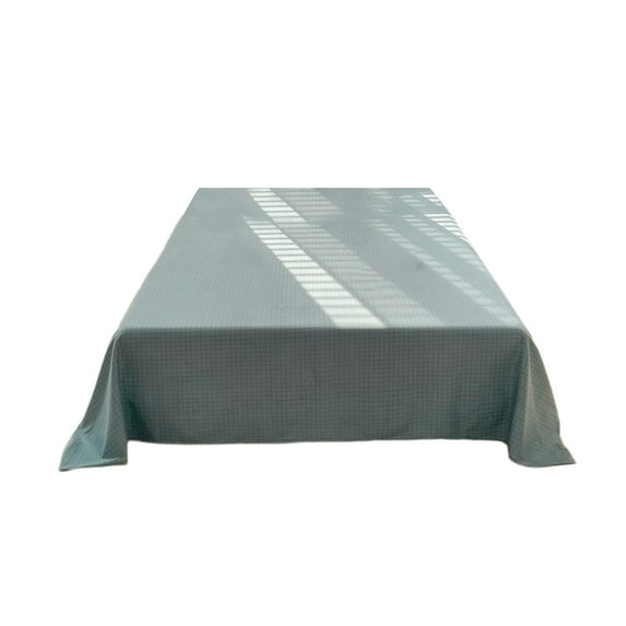 Qiweii Plaid Solid Color Washed Cotton Flat Sheet Single Piece,Classic Pattern Soft Breathable Bed Sheet