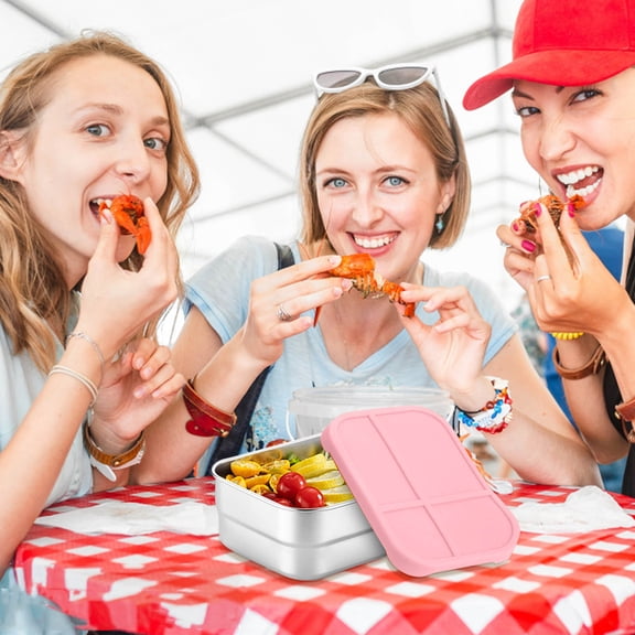 Qiweii Portable Meal Prep Container, Eco-Friendly Snack Box for Office, School, Picnic, Travel - Dishwasher Safe, Stackable Food Storage Box with Secure Lid