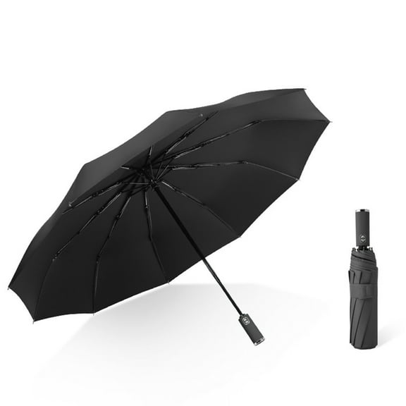 Qiweii Premium Automatic Rotatable Umbrella, Foldable UV-Protection Sunscreen Umbrella, Durable Weather-Resistant Rain Umbrella
