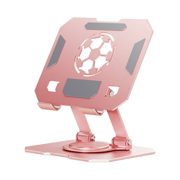 Qiweii Premium Rotating Metal Desktop Stand,Adjustable Foldable Holder for Tablet and Smartphone Display