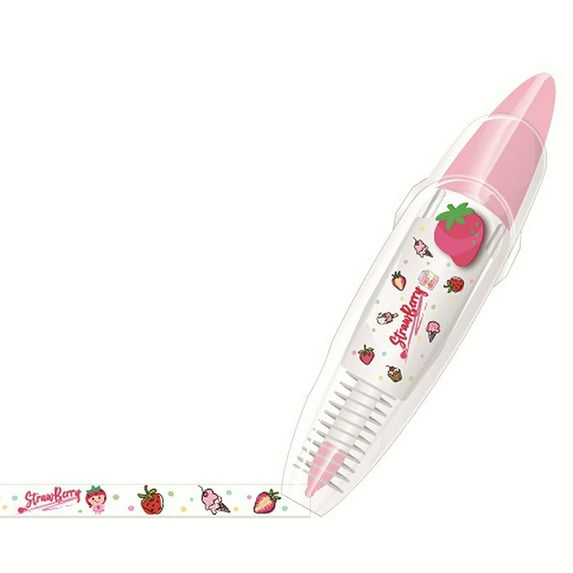 Qiweii Press Type Lace Edge Correction Tape，Decorative White Out Tape for Paper Note and Craft Revision