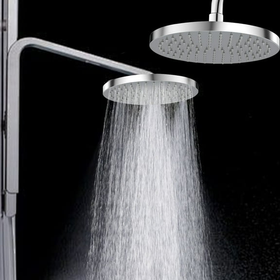 Qiweii Pressurized Overhead Large Shower Head，Bathroom Rainfall Shower Sprinkler without Hose，Home Bath Upgrade Accessory