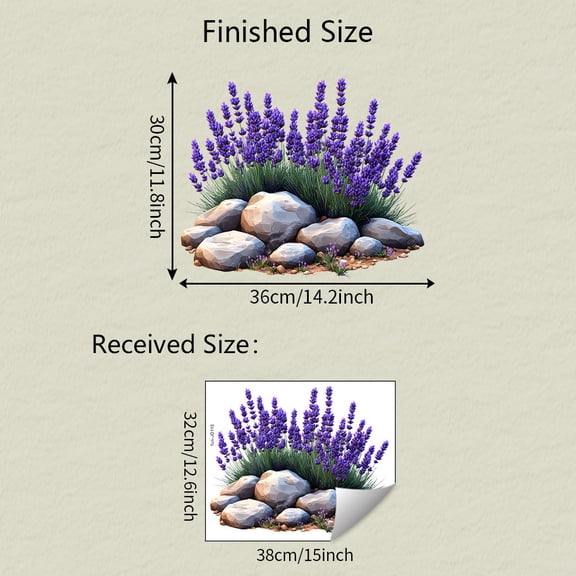 Qiweii Purple Painted Electrostatic Window Sticker, Decorative Decal for Balcony and Home Glass