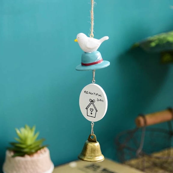 Qiweii Resin Wind Chimes, Hanging Bell Ornaments for Home Room and Car