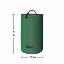 Qiweii Reusable Yard Waste Bags with Lid Extra Large Lawn Leaf Bags Heavy Duty with Handles Garden Waste Bags Container for Clean Up Outdoor Debris Leaves Grass Clippings