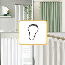 Qiweii Shower Curtain Hooks Rust Proof Metal Shower Rings, Smooth Roller Balls for Easy Glide, Decorative Shower Hooks for Bathroom Rods, No-Slip Hangers