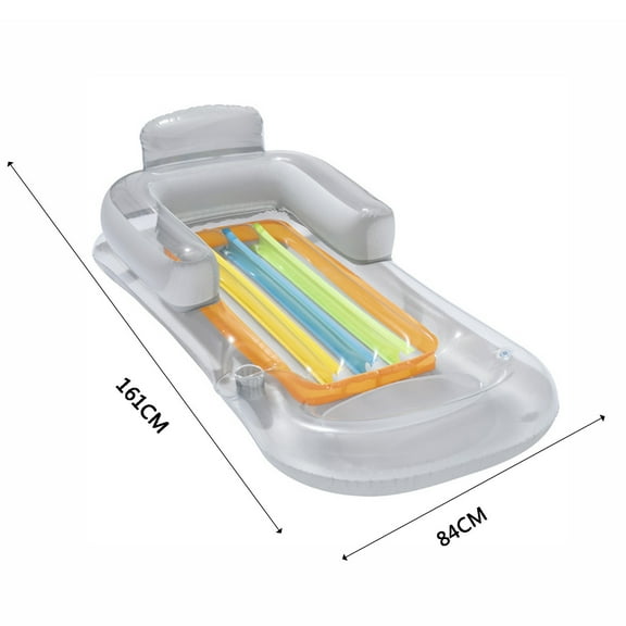 Qiweii Single Person Inflatable Floating Mat,Pool Lake Water Floating Raft,Summer Outdoor Water Fun Lounger