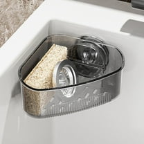 Qiweii Over Sink Corner Dish Drying Rack, 2-Tier Kitchen Sink Organizer Holder for Sponge, Scrubber, Soap, Brush, with Drainage Tray for Countertop Storage