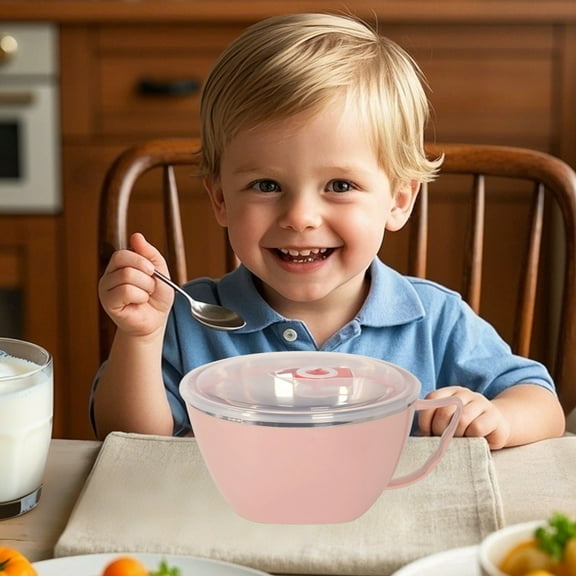 Qiweii Small Heat-Resistant Ceramic Rice Soup Bowl, Household Tableware for Daily Use, Anti-Scald Soaking Bowl