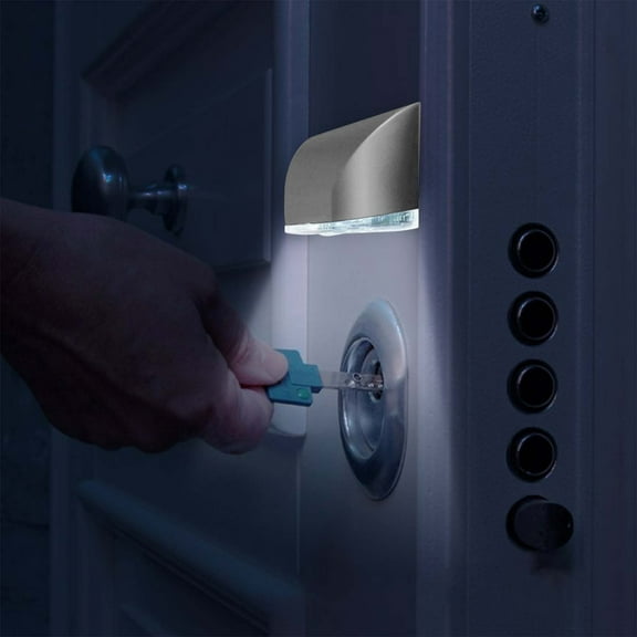 Qiweii Smart Door Lock Sensor Night Light, LED Human Body Infrared Induction Lamp, Convenient Unlocking and Pathway Illumination Tool