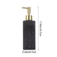 thumbnail image 1 of Qiweii Soap Dispenser for Bathroom Countertop, Square Green Dish Soap Dispenser Pump Bottle with Golden Stripes for Kitchen Sink Laundry Shower Lotion, Ceramic Hand Pump for Soap Liquid,350ml, 1 of 6