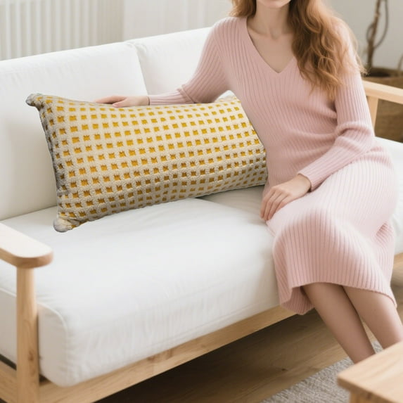 Qiweii Soft Velvet Long Body Pillow, Side Sleeping Leg Clamp Cushion, Sofa Dormitory Bedside Pillow, Multi-Color