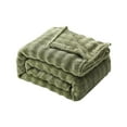 thumbnail image 1 of Qiweii Solid Color Flannel Rabbit Hair Blanket Heavy Velvet Fabric For Nap Sofa Bed Warm Cover Blanket, 1 of 8