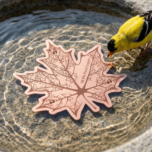 Qiweii Solid Copper Irregular Maple Leaf Ornament Polished Textured Metal Leaf Accent for Tabletop Window Sill Home Rustic Decor Craft Embellishment