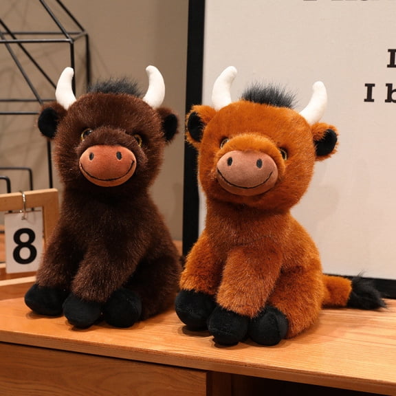 Qiweii Spotted Pattern Plush Animal Figurine Decoration,Cute Soft Craft Ornament for Home Shelf Display Tabletop Decor and Gifting