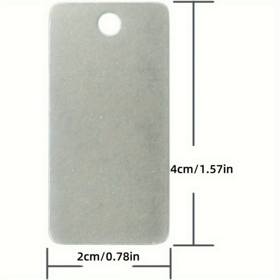 Qiweii Stainless Steel Laser Engraving Blank Tag,DIY Customizable Label for Home Office and Industrial Marking