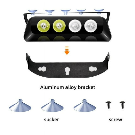Qiweii Suction Cup Flashing Light Automotive LED Shovel Light Road Light Strobe Light Security Light Front Gear, High Visibility, Strong Adhesion, Perfect for Vehicle Safety