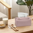 thumbnail image 1 of Qiweii Tissue Box Cover Rectangle Leather Tissue Box Stylish Tissue Box Holder, Decorative PU Tissue Cover for Bathroom Living Room Bedroom Table Desk Home Office Car, 1 of 6