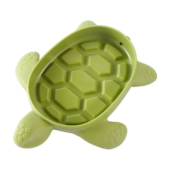 Qiweii Turtle Shaped Soap Dish with Drainage，Cute Non Slip Soap Holder for Bathroom