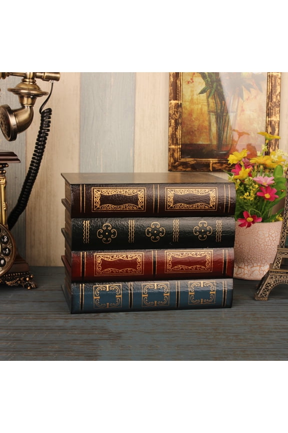 Vintage Simulated Fake Book Props Decorative Organizer Models for Office Home Shelf Decor
